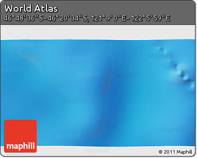 Physical 3D Map of the Area around 46° 34' 35" S, 121° 37' 30" E