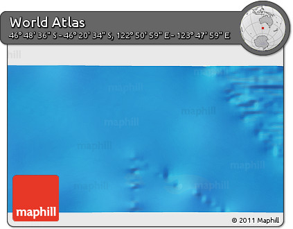 Shaded Relief 3D Map of the Area around 46° 34' 35" S, 123° 19' 29" E