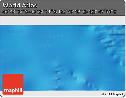 Shaded Relief 3D Map of the Area around 46° 34' 35" S, 123° 19' 29" E
