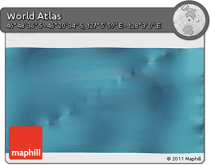 Satellite 3D Map of the Area around 46° 34' 35" S, 127° 34' 30" E