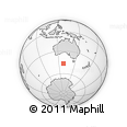 Outline Map of the Area around 46° 34' 35" S, 128° 25' 30" E, rectangular outline