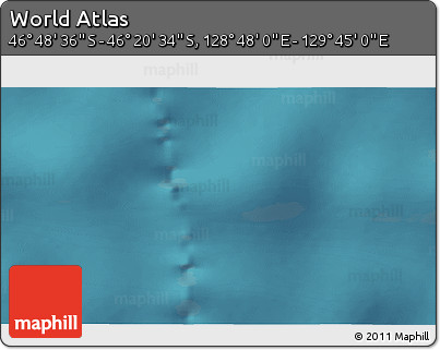 Satellite 3D Map of the Area around 46° 34' 35" S, 129° 16' 30" E