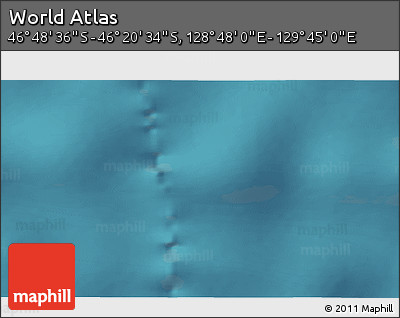 Satellite 3D Map of the Area around 46° 34' 35" S, 129° 16' 30" E