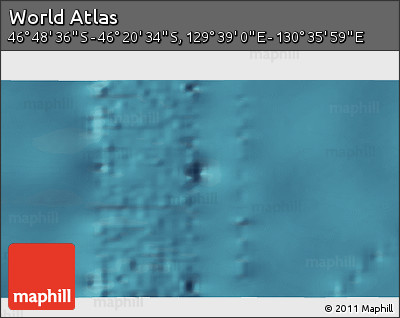 Satellite 3D Map of the Area around 46° 34' 35" S, 130° 7' 30" E