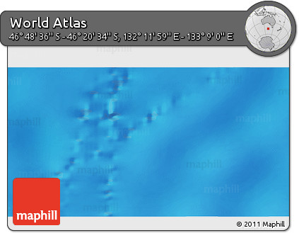 Physical 3D Map of the Area around 46° 34' 35" S, 132° 40' 30" E