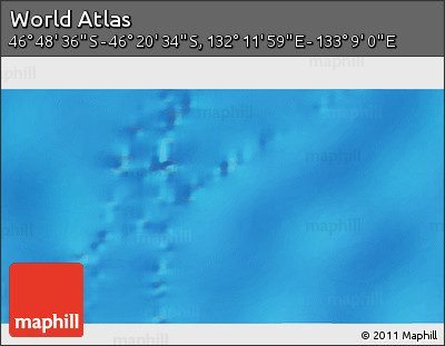 Physical 3D Map of the Area around 46° 34' 35" S, 132° 40' 30" E