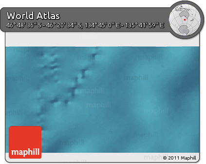 Satellite 3D Map of the Area around 46° 34' 35" S, 135° 13' 29" E