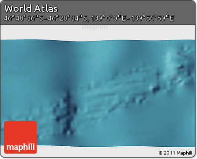 Satellite 3D Map of the Area around 46° 34' 35" S, 139° 28' 29" E
