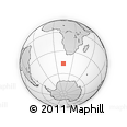 Outline Map of the Area around 46° 34' 35" S, 13° 40' 30" E, rectangular outline