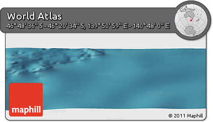 Satellite Panoramic Map of the Area around 46° 34' 35" S, 140° 19' 29" E