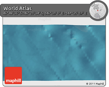 Satellite 3D Map of the Area around 46° 34' 35" S, 147° 7' 30" E