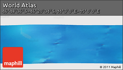 Physical Panoramic Map of the Area around 46° 34' 35" S, 14° 31' 30" E