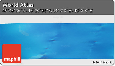 Physical Panoramic Map of the Area around 46° 34' 35" S, 14° 31' 30" E