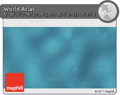 Satellite 3D Map of the Area around 46° 34' 35" S, 152° 13' 29" E