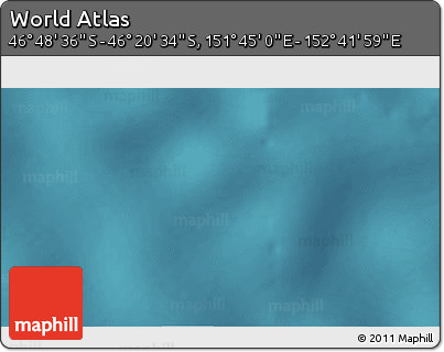 Satellite 3D Map of the Area around 46° 34' 35" S, 152° 13' 29" E