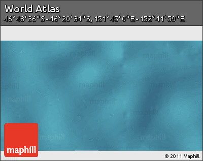 Satellite 3D Map of the Area around 46° 34' 35" S, 152° 13' 29" E