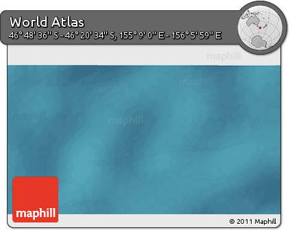Satellite 3D Map of the Area around 46° 34' 35" S, 155° 37' 30" E
