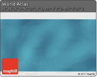 Satellite 3D Map of the Area around 46° 34' 35" S, 155° 37' 30" E