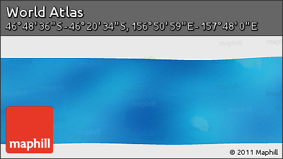 Physical Panoramic Map of the Area around 46° 34' 35" S, 157° 19' 29" E