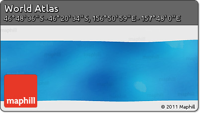 Physical Panoramic Map of the Area around 46° 34' 35" S, 157° 19' 29" E