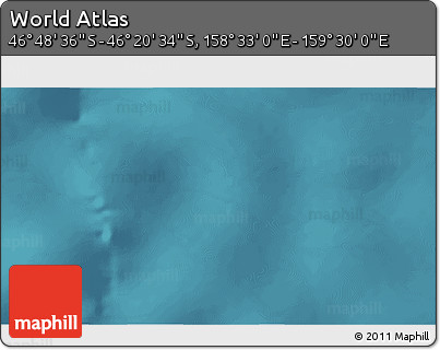 Satellite 3D Map of the Area around 46° 34' 35" S, 159° 1' 30" E