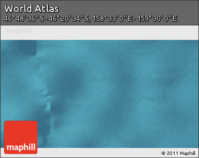 Satellite 3D Map of the Area around 46° 34' 35" S, 159° 1' 30" E