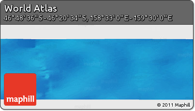 Physical Panoramic Map of the Area around 46° 34' 35" S, 159° 1' 30" E