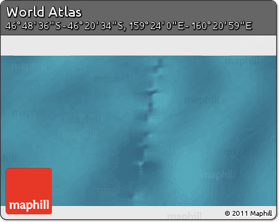 Satellite 3D Map of the Area around 46° 34' 35" S, 159° 52' 30" E