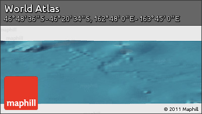 Satellite Panoramic Map of the Area around 46° 34' 35" S, 163° 16' 30" E