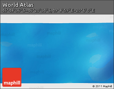 Physical 3D Map of the Area around 46° 34' 35" S, 19° 37' 30" E