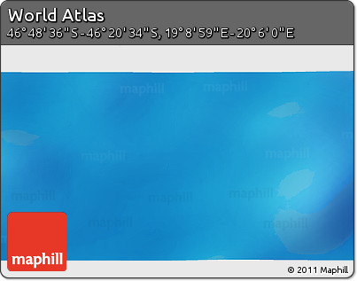Physical 3D Map of the Area around 46° 34' 35" S, 19° 37' 30" E