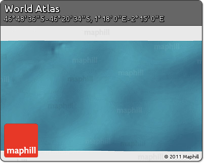Satellite 3D Map of the Area around 46° 34' 35" S, 1° 46' 29" E
