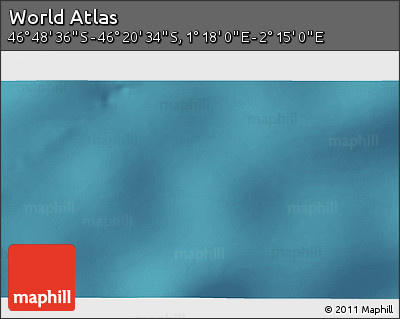 Satellite 3D Map of the Area around 46° 34' 35" S, 1° 46' 29" E
