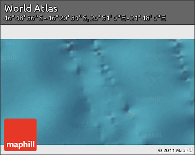 Satellite 3D Map of the Area around 46° 34' 35" S, 21° 19' 30" E