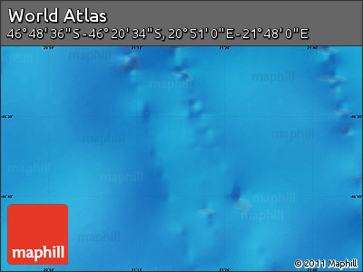 Physical Map of the Area around 46° 34' 35" S, 21° 19' 30" E