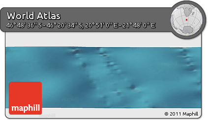 Satellite Panoramic Map of the Area around 46° 34' 35" S, 21° 19' 30" E