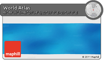 Physical Panoramic Map of the Area around 46° 34' 35" S, 23° 1' 29" E