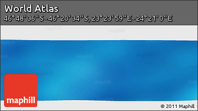 Physical Panoramic Map of the Area around 46° 34' 35" S, 23° 52' 30" E
