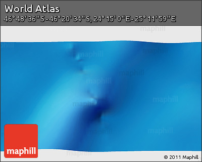 Physical 3D Map of the Area around 46° 34' 35" S, 24° 43' 30" E