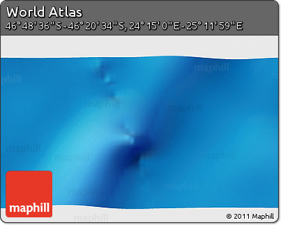 Physical 3D Map of the Area around 46° 34' 35" S, 24° 43' 30" E