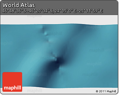 Satellite 3D Map of the Area around 46° 34' 35" S, 24° 43' 30" E