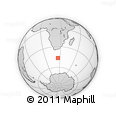 Outline Map of the Area around 46° 34' 35" S, 25° 34' 30" E, rectangular outline