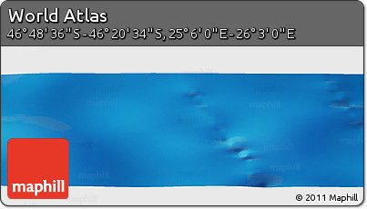 Physical Panoramic Map of the Area around 46° 34' 35" S, 25° 34' 30" E