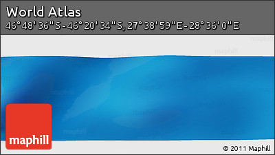 Physical Panoramic Map of the Area around 46° 34' 35" S, 28° 7' 30" E