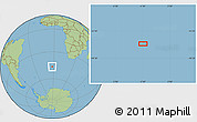 Savanna Style Location Map of the area around 46° 34' 35" S, 2° 28' 30" W
