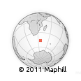 Outline Map of the Area around 46° 34' 35" S, 36° 37' 30" E, rectangular outline