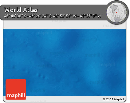Physical 3D Map of the Area around 46° 34' 35" S, 42° 25' 29" W