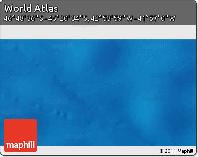 Physical 3D Map of the Area around 46° 34' 35" S, 42° 25' 29" W