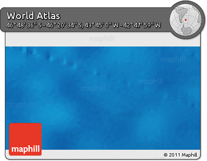 Physical 3D Map of the Area around 46° 34' 35" S, 43° 16' 29" W