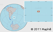 Gray Location Map of the area around 46° 34' 35" S, 45° 49' 30" W